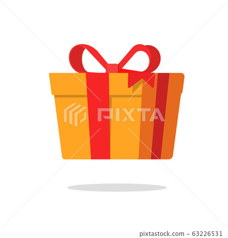 Present box or gift paper pack icon vector flat cartoon isolated on white background modern symbol clipart Present box or gift paper pack icon vector flat cartoon isolated on white background modern symbol clipart 63226531