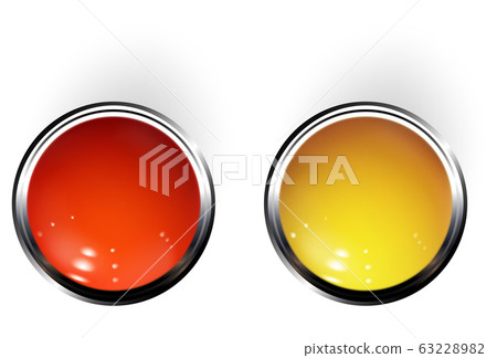 Realistic shiny button with metallic elements, vector. Realistic shiny button with metallic elements, vector. 63228982