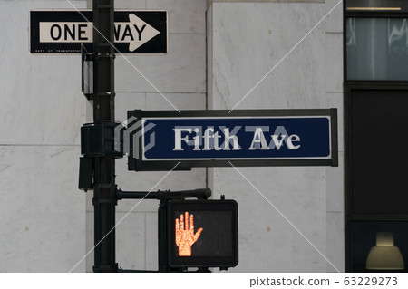 New york little 5th avenue sign 63229273