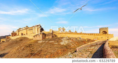 Amer Fort in Jaipur, India, wonderful sunny Amer Fort in Jaipur, India, wonderful sunny 63229789