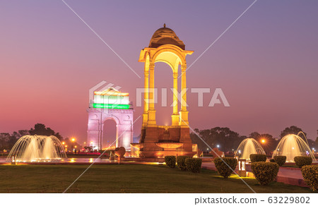 Canopy and the India Gate in New Delhi, India, Canopy and the India Gate in New Delhi, India, 63229802