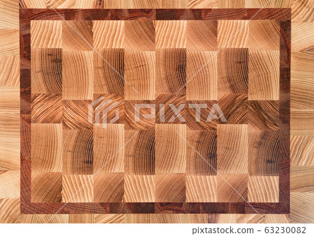 Wooden butcher chopping block, natural end wood 63230082