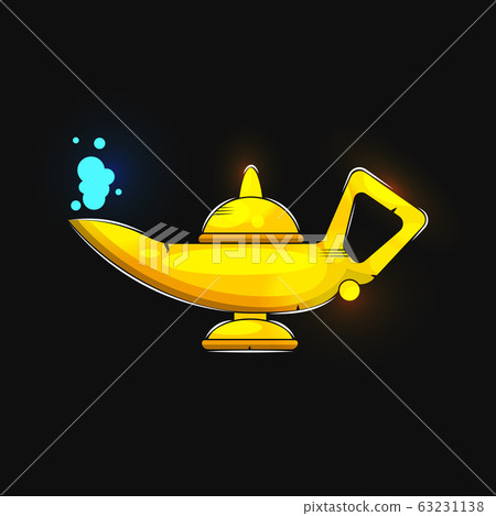 Alladin lamp silhouette. Illustration Suitable For Alladin lamp silhouette. Illustration Suitable For 63231138