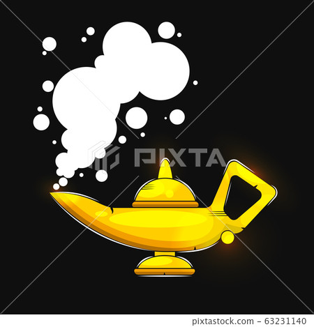 Alladin lamp silhouette. Illustration Suitable For 63231140
