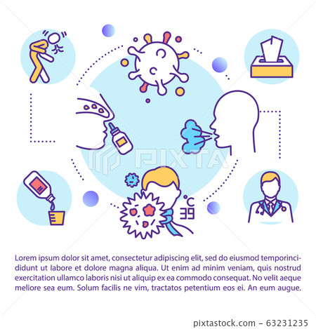 Flu Virus Concept Icon With Text. Influenza... - Stock Illustration ...