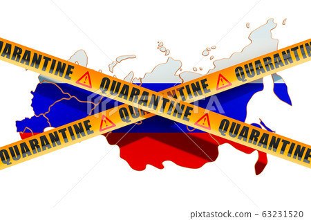 Quarantine in Russia concept 63231520