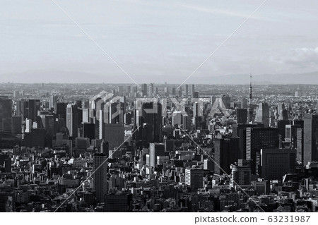 東京大手町（日本的商業，經濟和金融中心）排列的建築物景觀 63231987