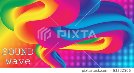 Sound Wave. Music Background. Fluid Shape. Vector 63232506