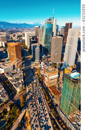 Aerial view of a Downtown LA Aerial view of a Downtown LA 63232850
