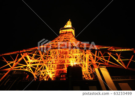 Street views from Tokyo Tower by night, in Japan Street views from Tokyo Tower by night, in Japan 63233499