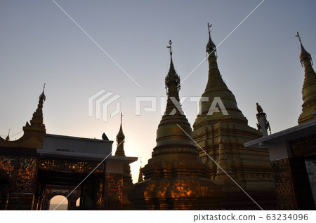 Buddhist temple in Mandalay in Myanmar Burma Buddhist temple in Mandalay in Myanmar Burma 63234096