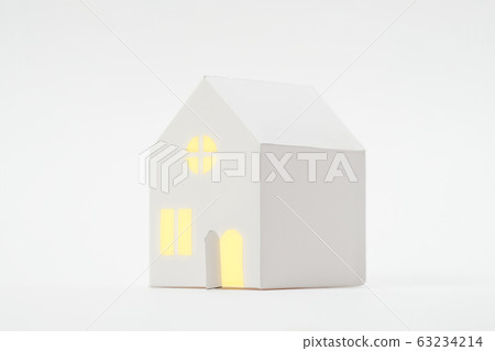白色背景紙工藝房子01 63234214