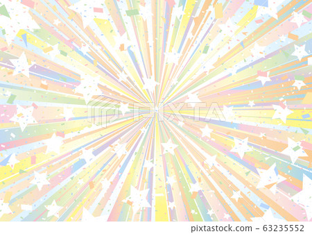 Pastel color Star Confetti Concentration line Pastel color Star Confetti Concentration line 63235552