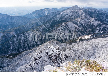 Mie Prefecture Winter Gozaisho Summit Rime View from Observatory Mt. Kamagatake 63235912
