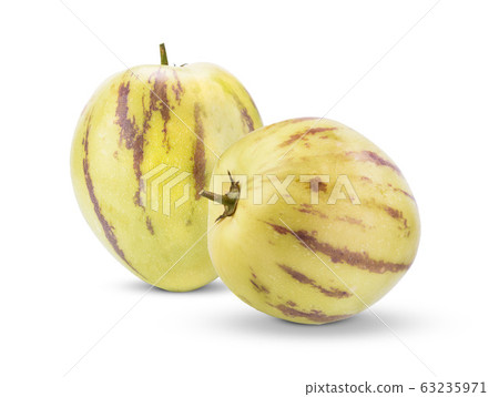 Pepino cantaloupe on white background Pepino cantaloupe on white background 63235971