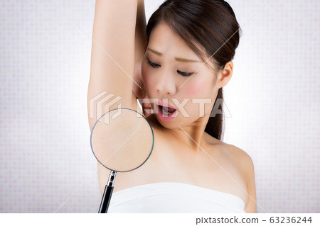 Armpit skin care. 63236244