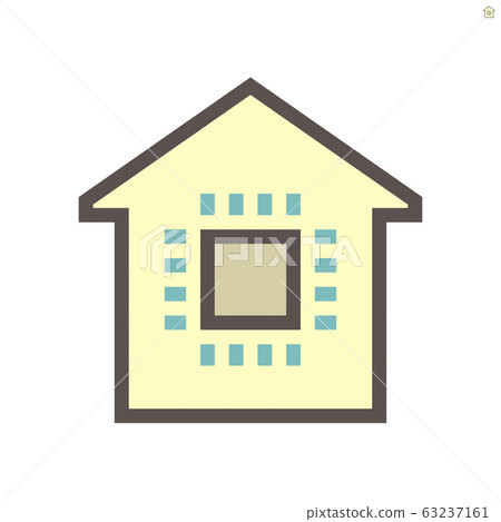 Smart home and micro chip technology vector icon Smart home and micro chip technology vector icon 63237161