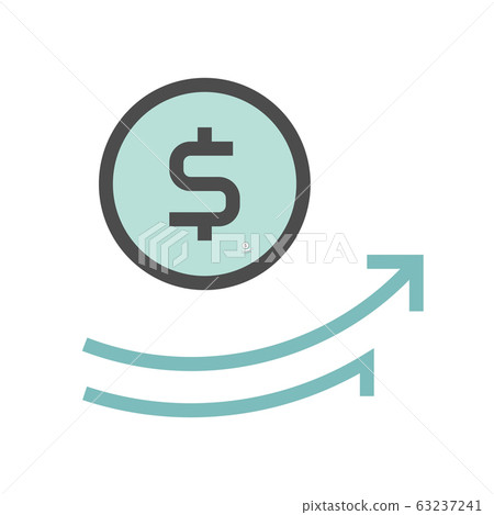 Capital increase concept vector icon design, 48x48 63237241