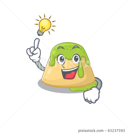 Have an idea gesture of pudding green tea mascot character design Have an idea gesture of pudding green tea mascot character design 63237393