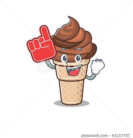 Chocolate ice cream mascot cartoon style with... - Stock Illustration ...