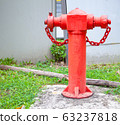 Red Asian Vintage above-ground pillar-type Fire Hydrant 63237818