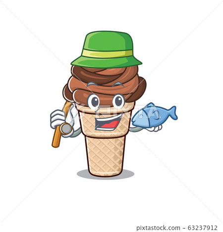 A Picture of funny Fishing chocolate ice cream design 63237912