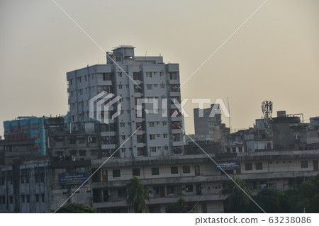 Dhaka, Bangladesh Beautiful Asahi and Old Town Old Buildings and Houses along the Brigonga River 63238086