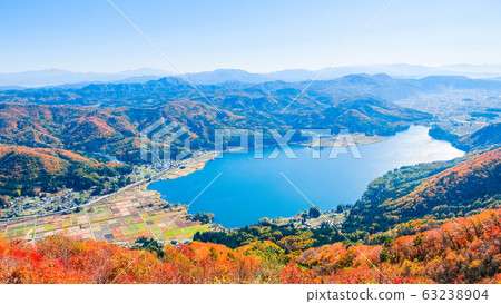 秋天的木崎湖/小沼山 秋天的木崎湖/小沼山 63238904