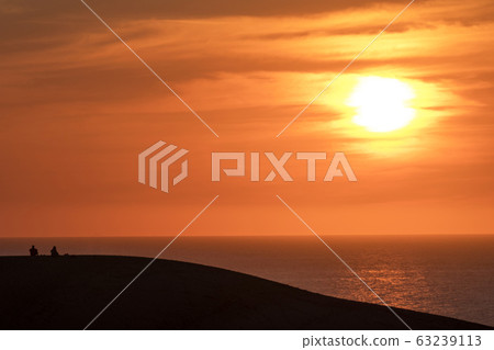 鳥取沙丘的日落 63239113
