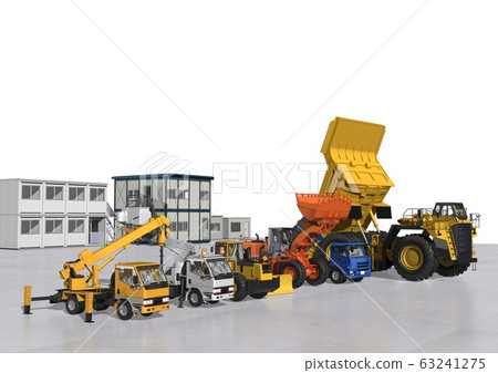 Dump, truck and other heavy equipment alignment scenes Dump, truck and other heavy equipment alignment scenes 63241275