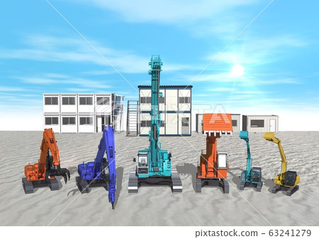 Heavy equipment alignment scene 63241279