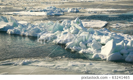 鄂霍次克紋別流冰 63241465