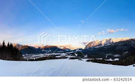 Mountains in Styria Bad Mitterndorf Alps sunset 63242014