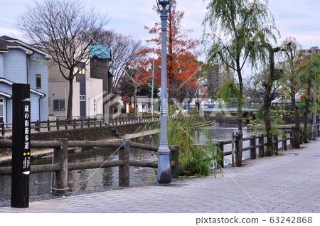 Promenade along the Uzumagawa, a town in the warehouse of Tokura, Tochigi Prefecture Promenade along the Uzumagawa, a town in the warehouse of Tokura, Tochigi Prefecture 63242868