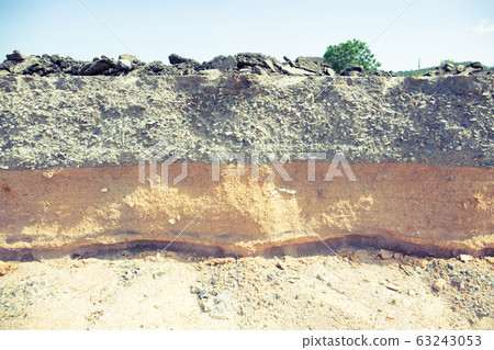 asphalt road damage 63243053