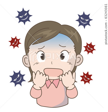 Women who fear the pandemic <Coronavirus> Women who fear the pandemic <Coronavirus> 63243081