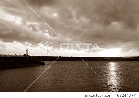 Beach scenery, sunset scenery Beach scenery, sunset scenery 63244377