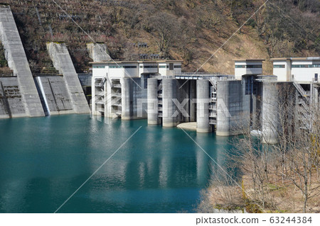 Full-water dam lake Full-water dam lake 63244384