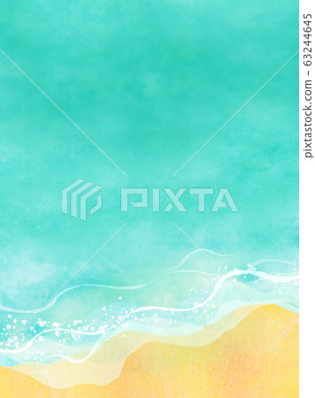 Summer sea beach bathing background material 63244645