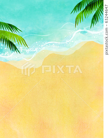 Summer sea beach bathing background material 63244647