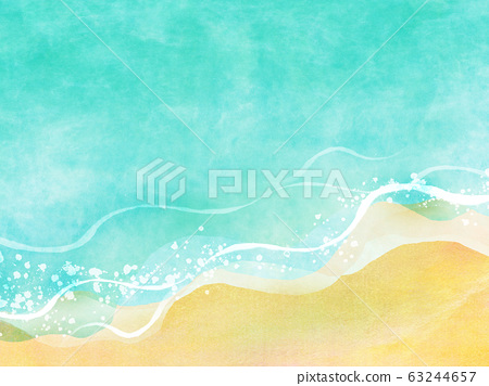 夏日海边沙滩沐浴背景素材 图库插图