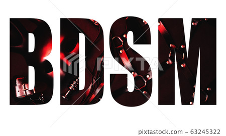 Creative BDSM lettering on a white background Creative BDSM lettering on a white background 63245322
