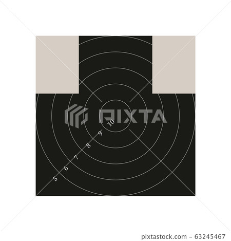 Chest shaped shooting target for firing practice 63245467