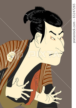 Edo Hyoe的Sharaku Ukiyo-e副本 Edo Hyoe的Sharaku Ukiyo-e副本 63247265