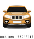 SUV Car front view isolated on white. Realistic vector image. 63247415