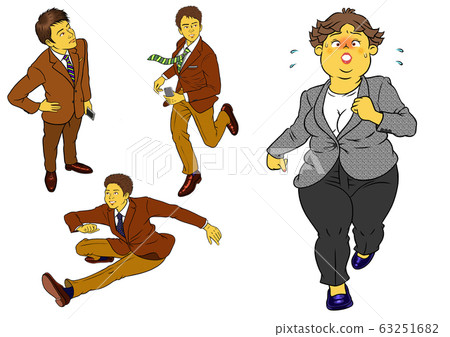Chubby Female Employee and 4 New Male Workers Chubby Female Employee and 4 New Male Workers 63251682