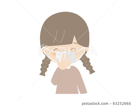 Girl wearing a mask and laughing 63252668