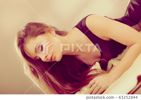 Girl on the bed. Girl on the bed. 63252844