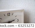 Table clock pointing to 2:45 63253272