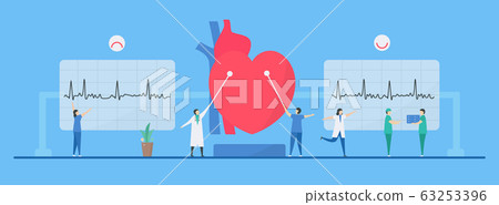 Cardiology vector illustration. 63253396